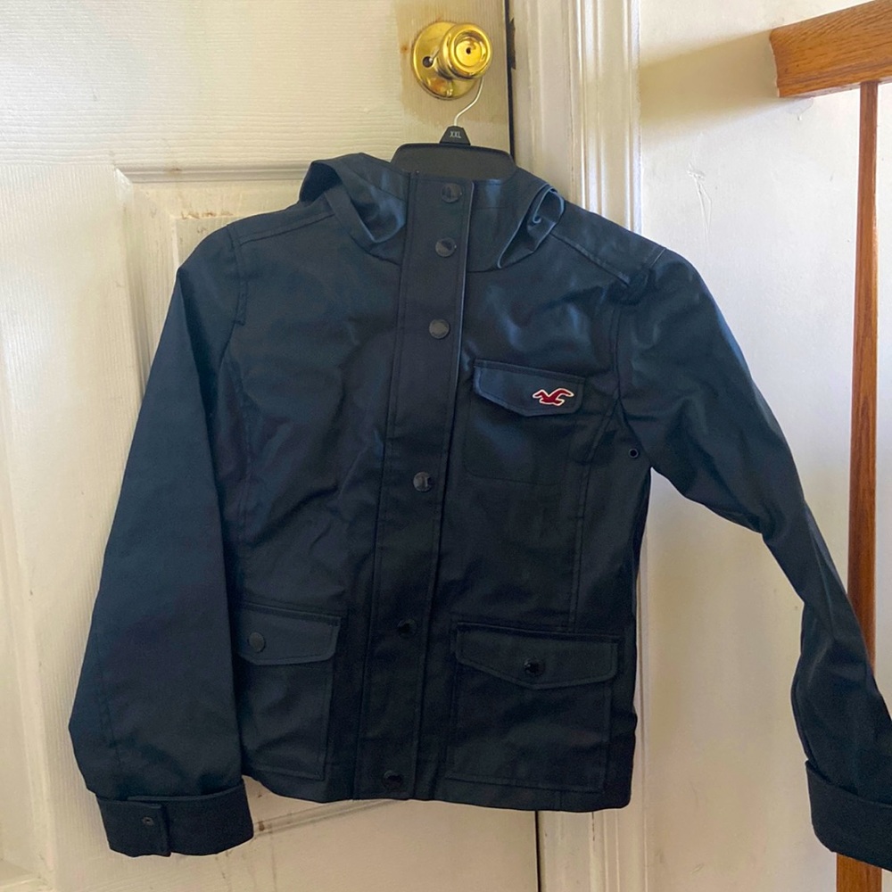 Never worn Hollister rain coat!
